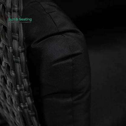 Fino Double Seater Hanging Swing With Stand For Balcony Garden Swing (Dark Grey) Swings