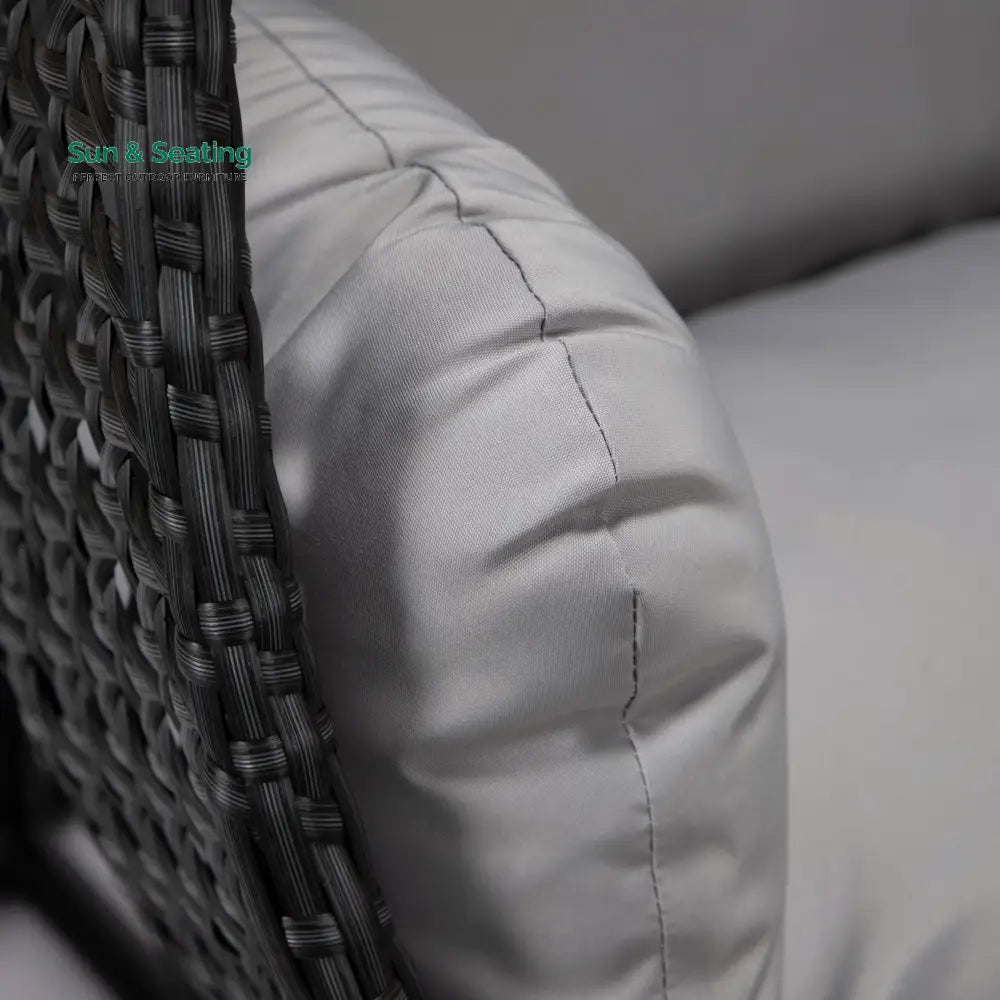 Fino Double Seater Hanging Swing With Stand For Balcony Garden Swing (Dark Grey) Swings