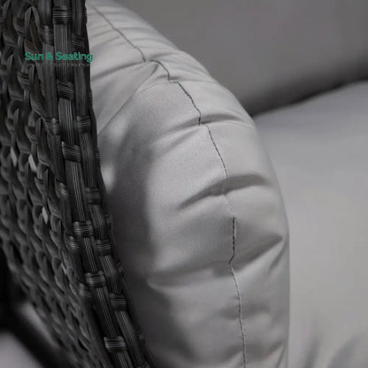 Fino Double Seater Hanging Swing With Stand For Balcony Garden Swing (Dark Grey) Swings