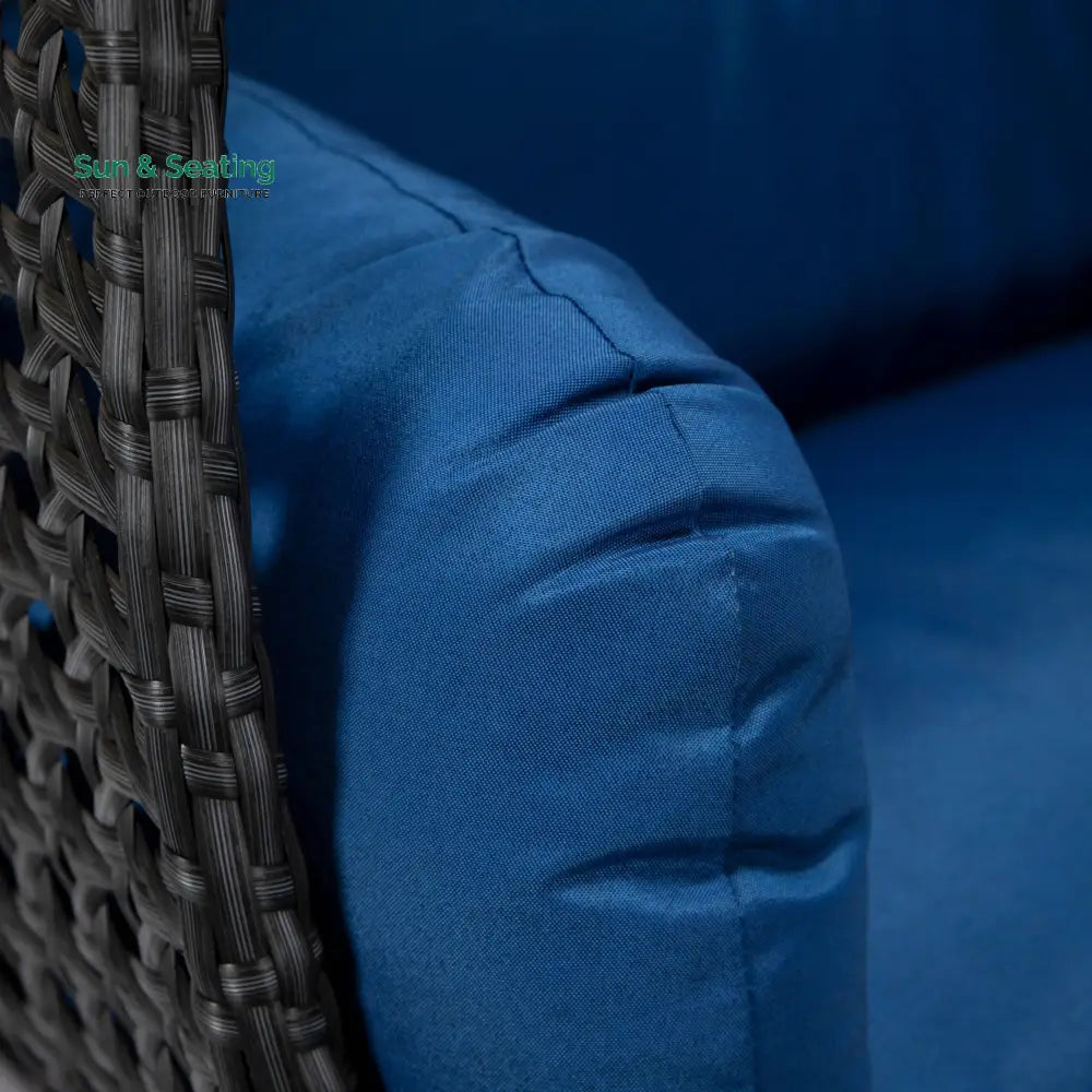 Fino Double Seater Hanging Swing With Stand For Balcony Garden Swing (Dark Grey) Swings