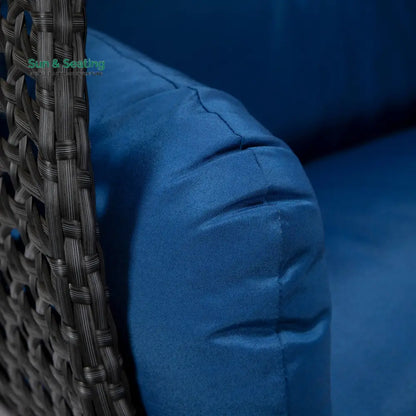 Fino Double Seater Hanging Swing With Stand For Balcony Garden Swing (Dark Grey) Swings