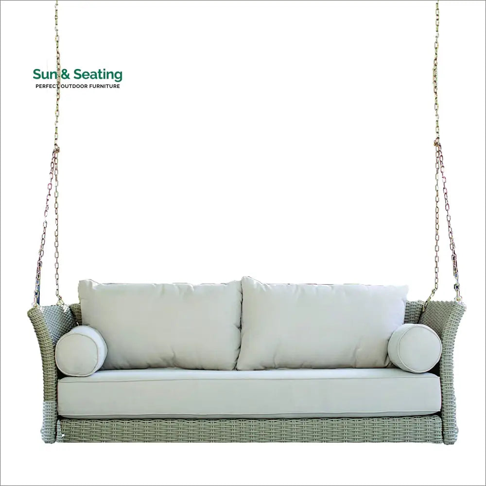 Fiorentini Double Seater Hanging Swing Without Stand For Balcony Garden Swing (Beige) Swings