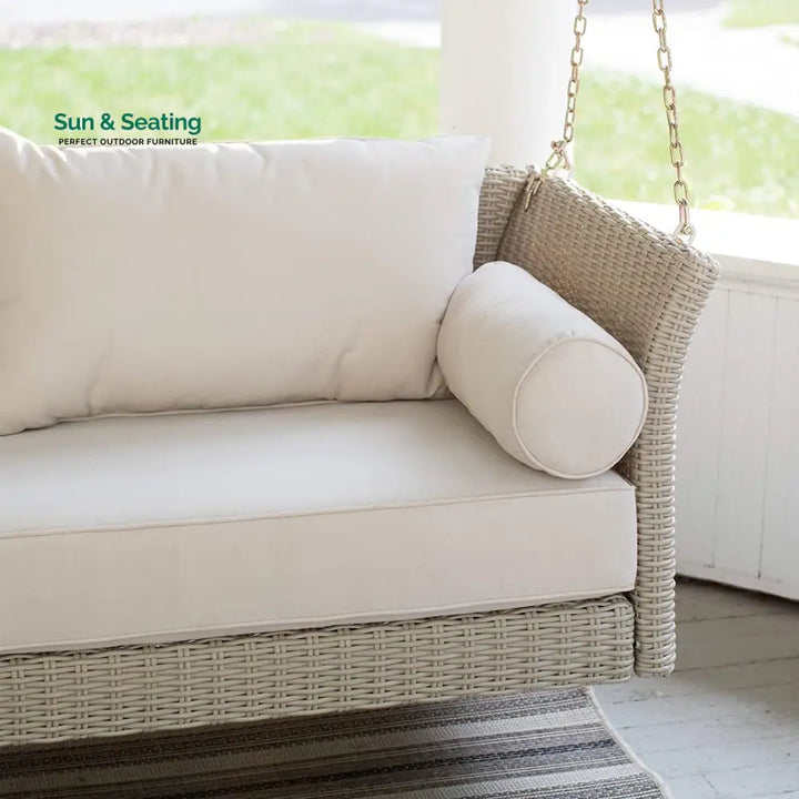 Fiorentini Double Seater Hanging Swing Without Stand For Balcony Garden Swing (Beige) Swings