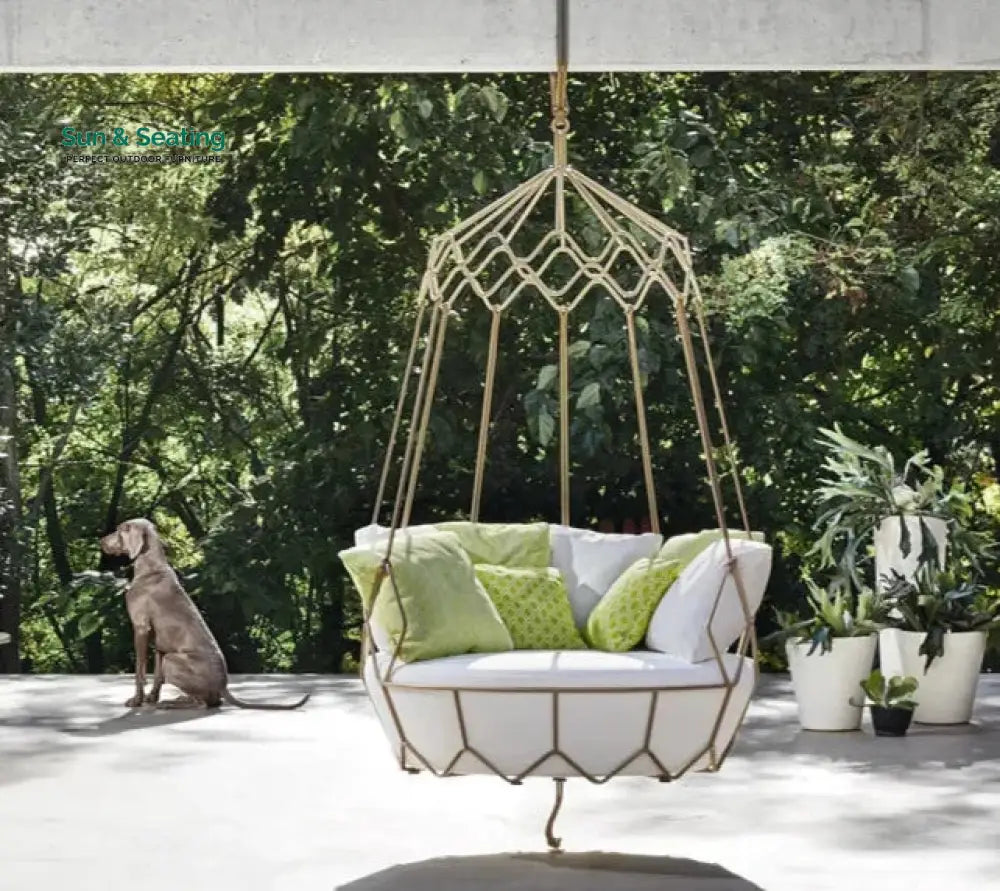 Flavio Single Seater Hanging Swing Without Stand For Balcony Garden Swing Swings