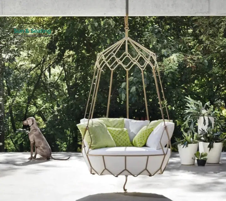Flavio Single Seater Hanging Swing Without Stand For Balcony Garden Swing Swings