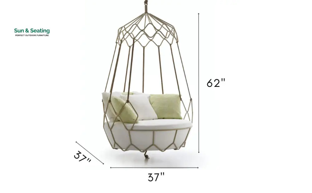 Flavio Single Seater Hanging Swing Without Stand For Balcony Garden Swing Swings