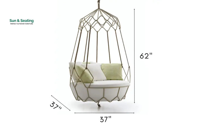 Flavio Single Seater Hanging Swing Without Stand For Balcony Garden Swing Swings
