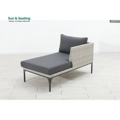 Flax Outdoor Swimming Poolside Lounger Set of 2 (Seashell) Loungers