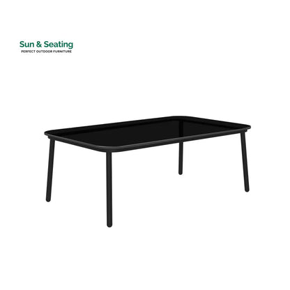 Fletcher Outdoor Garden Balcony Sofa Set 2 Seater 2 Single seater and 1 Center Table Set Braid & Rope (Dark Grey) Sofa