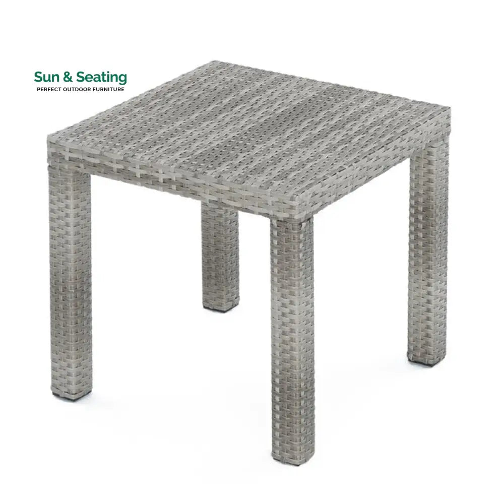 Floriana Outdoor Patio Sofa Set 3 Seater 2 Single Seater 2 Footstool 1 Side table and 1 Center Table (Silver) Sofa Sets