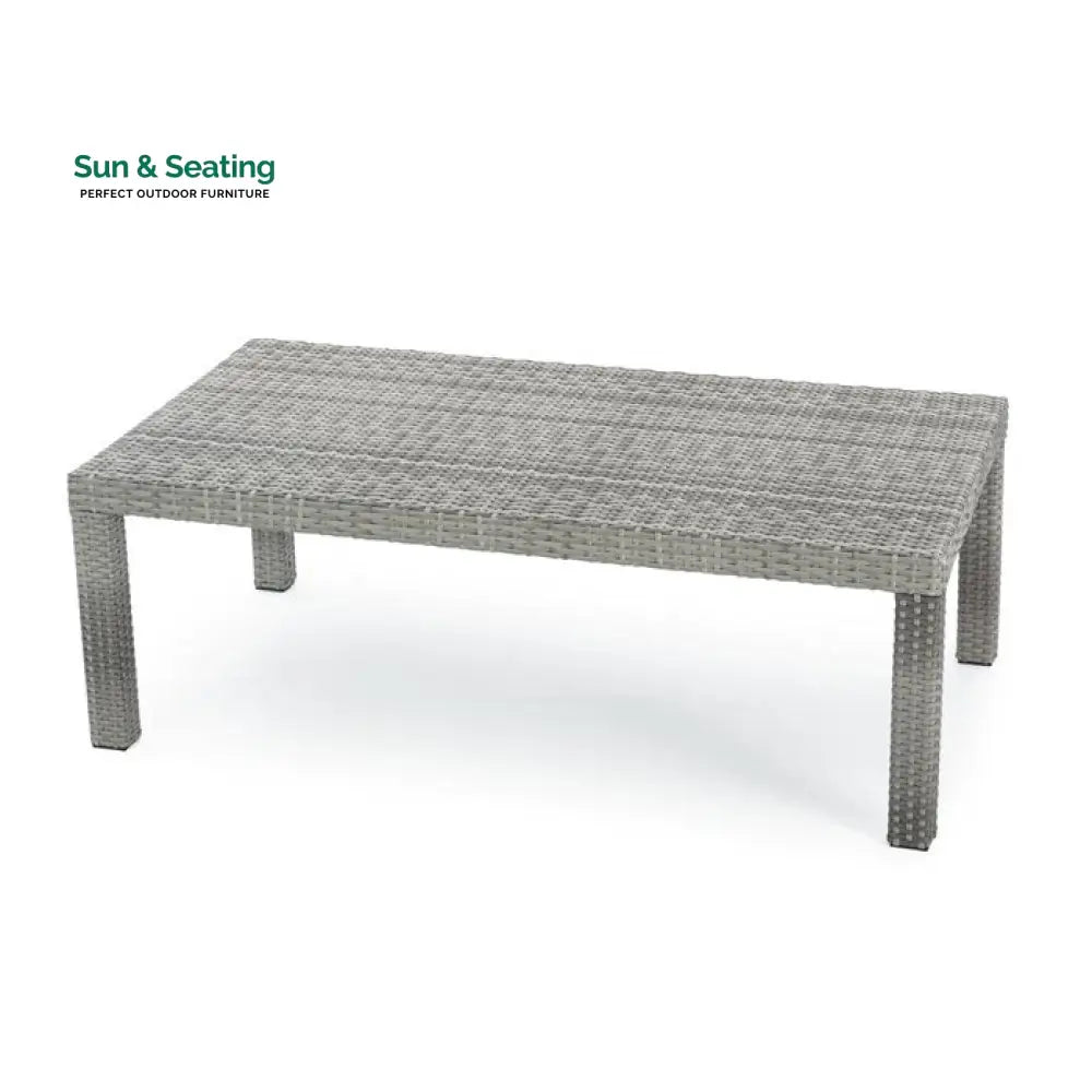 Floriana Outdoor Patio Sofa Set 3 Seater 2 Single Seater 2 Footstool 1 Side table and 1 Center Table (Silver) Sofa Sets