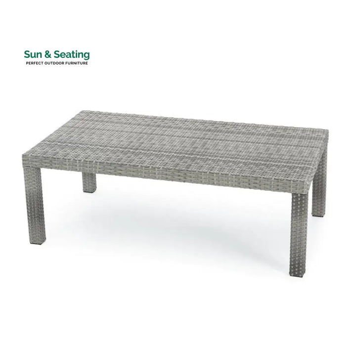 Floriana Outdoor Patio Sofa Set 3 Seater 2 Single Seater 2 Footstool 1 Side table and 1 Center Table (Silver) Sofa Sets