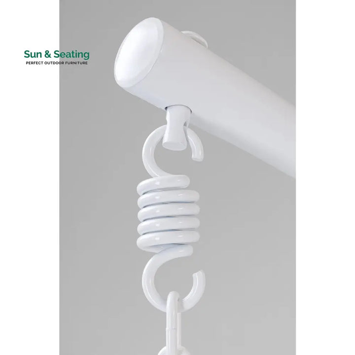 Flutter Single Seater Hanging Swing With Stand For Balcony Garden (White) Swings