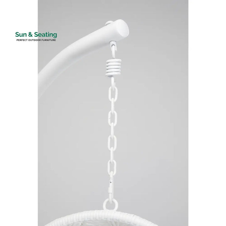 Flutter Single Seater Hanging Swing With Stand For Balcony Garden (White) Swings