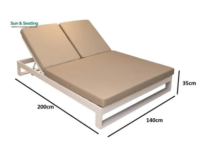 Fly Outdoor Swimming Poolside Lounger (White) Loungers