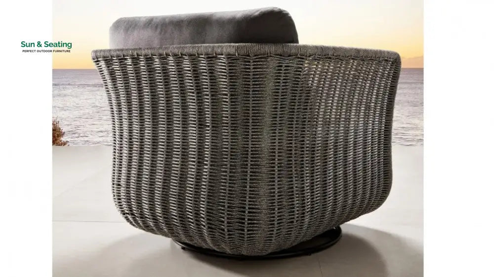 Fons Outdoor Patio Seating Set 2 Chairs and 1 Table Set (Grey) Braided &amp; Rope Coffee Table Sets