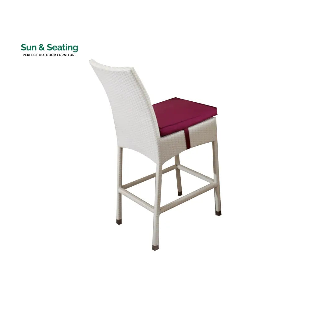 Forst Outdoor Patio Bar Sets 4 Chairs and 1 Table (White) Bar Sets