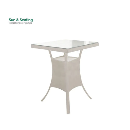 Forst Outdoor Patio Bar Sets 4 Chairs and 1 Table (White) Bar Sets