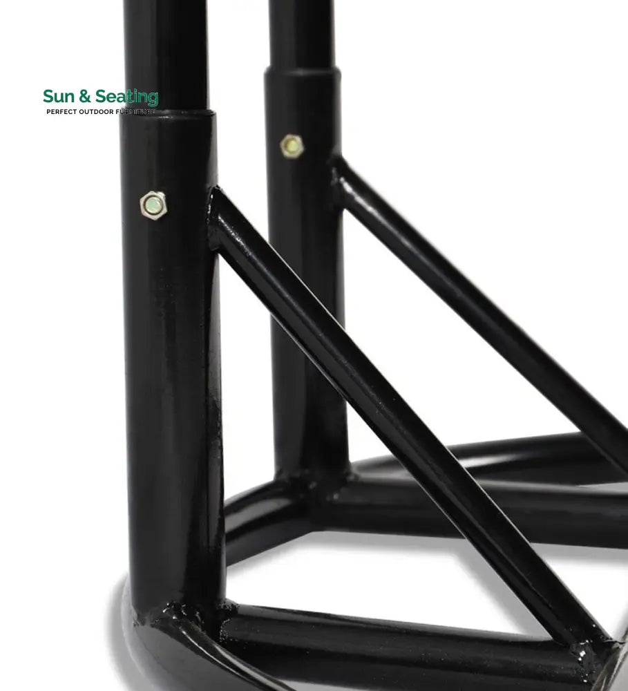 Frediano Double Seater Hanging Swing With Stand For Balcony Garden Swing (Black) Swings