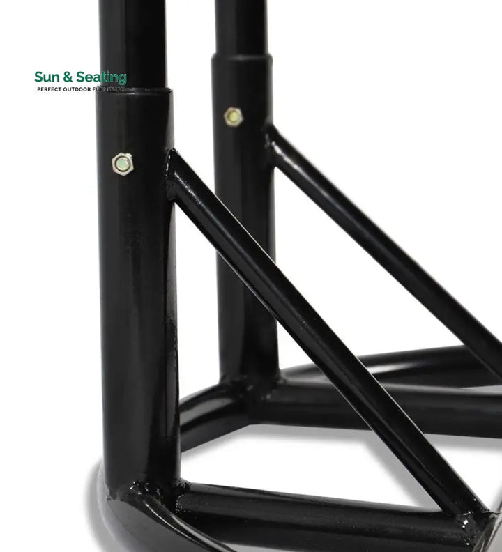 Frediano Double Seater Hanging Swing With Stand For Balcony Garden Swing (Black) Swings