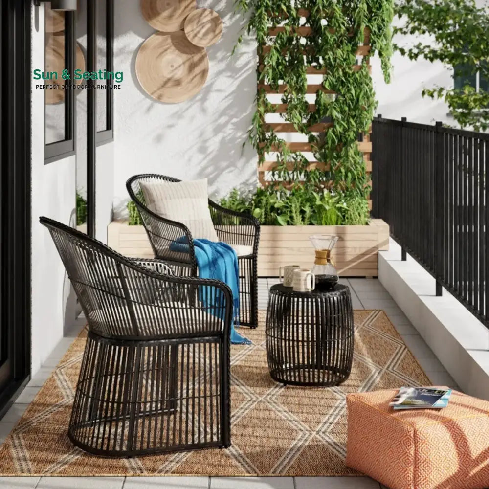 Freya 3-Piece Outdoor Rattan Wicker Patio Set Patio Set
