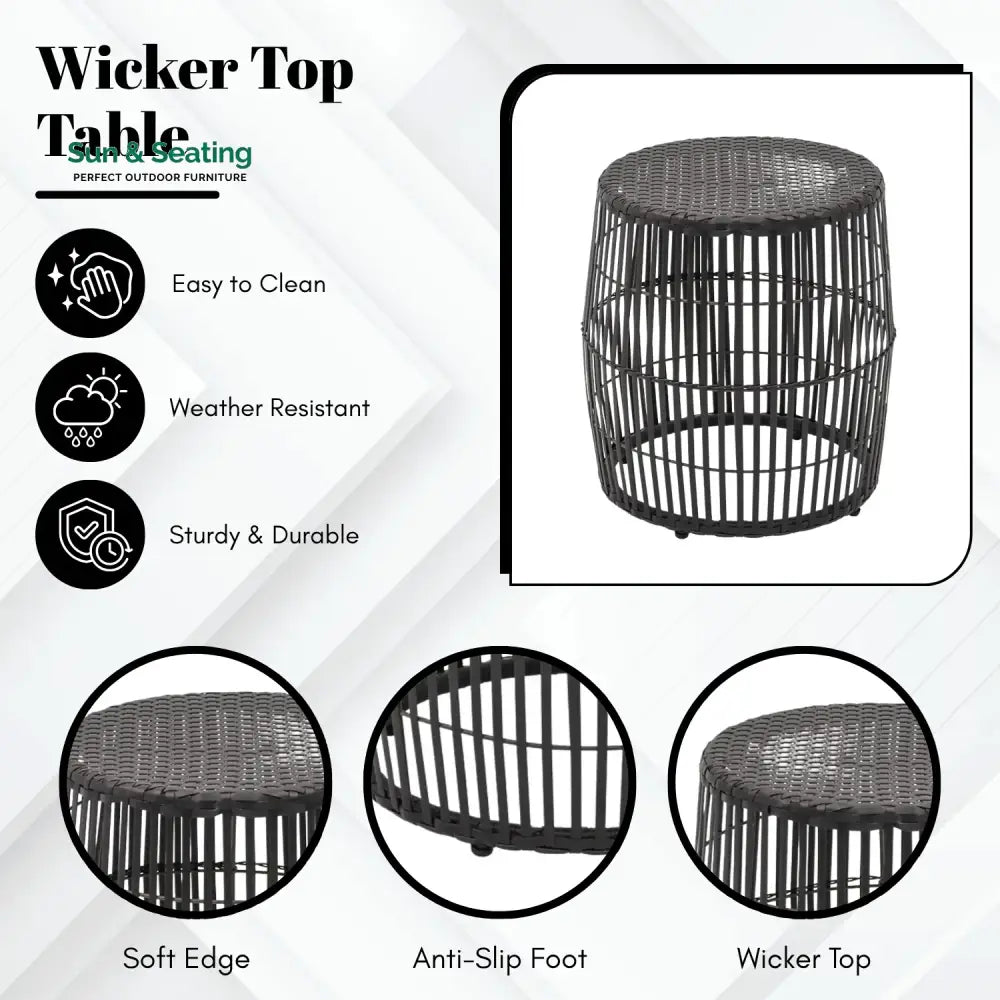 Freya 3-Piece Outdoor Rattan Wicker Patio Set Patio Set