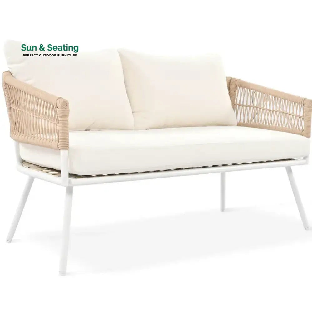 Frias Outdoor Sofa Set 2 Seater 2 Single seater and 1 Center Table Braided &amp; Rope Sofa Sets