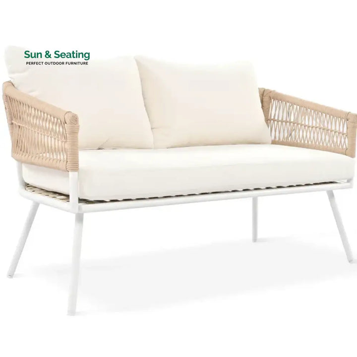 Frias Outdoor Sofa Set 2 Seater 2 Single seater and 1 Center Table Braided &amp; Rope Sofa Sets