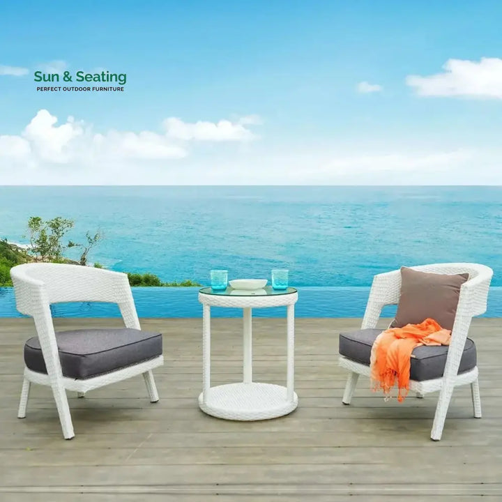 Frieda Outdoor Rattan Wicker 3-Piece Patio Set Patio Set