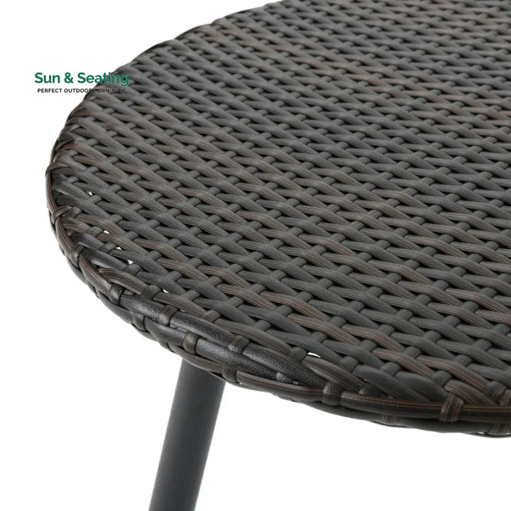 Froe Outdoor Patio Seating Set 2 Chairs and 1 Table Set (Brown) Coffee Table Sets
