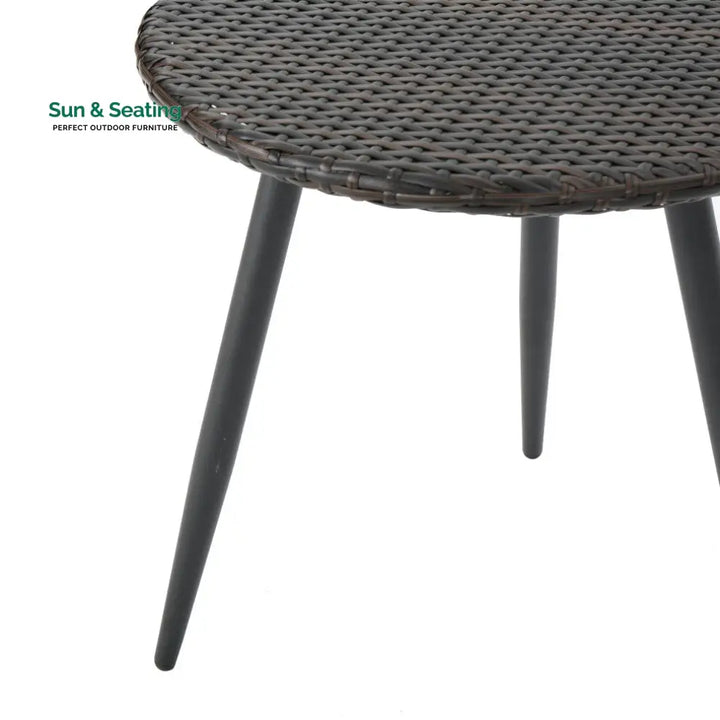 Froe Outdoor Patio Seating Set 2 Chairs and 1 Table Set (Brown) Coffee Table Sets
