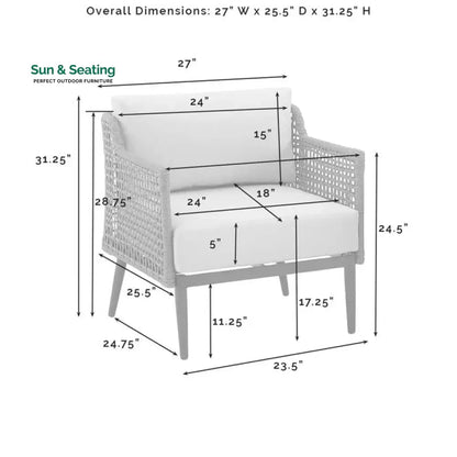Fuente Outdoor Sofa Set 2 Seater 2 Single seater and 1 Center Table (Cream+ Brown) Sofa Sets