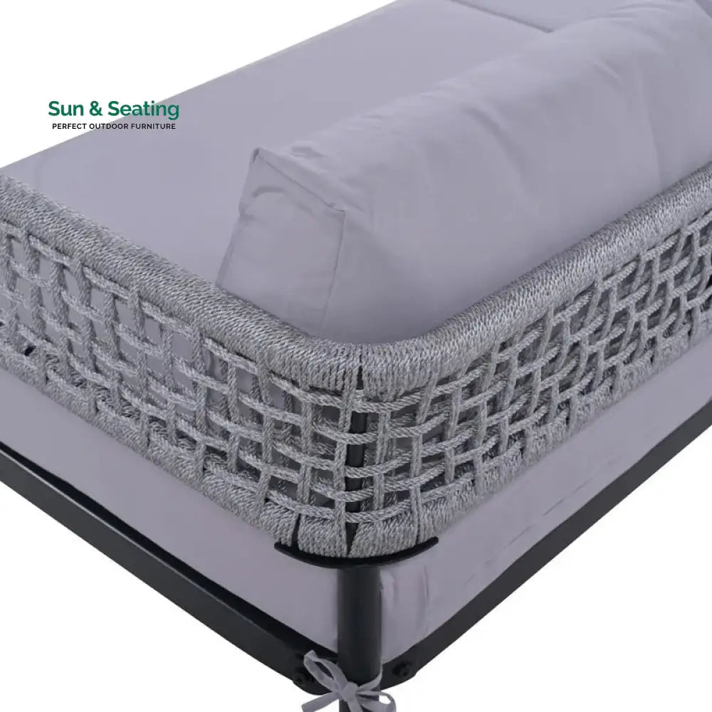Furni Outdoor Sofa Set 3 Seater 2 Single seater and 1 Center Table Set (Grey) Braided &amp; Rope Sofa Sets