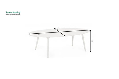 Furnixa Outdoor Garden Balcony Sofa Set 2 Seater 2 Single seater and 1 Center Table Set Braid & Rope (White + Blue)