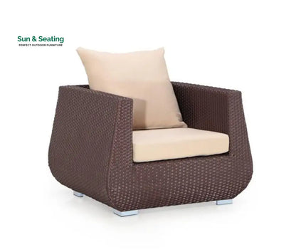 Gabriella Outdoor Sofa Set 2 Seater 2 Single seater 2 Side table and 1 Center Table (Brown) Sofa Sets