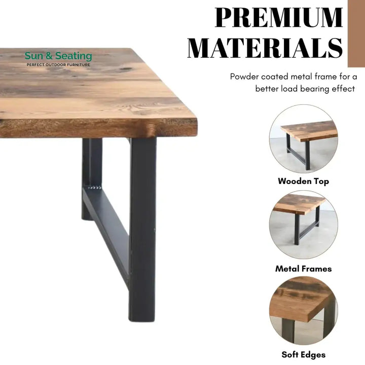Gargi Wooden Top Coffee Table Center Table