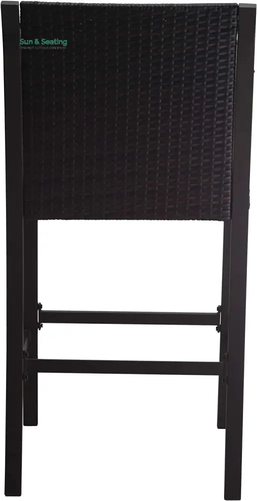 Gastone Outdoor Patio Bar Chair 2 Chairs For Balcony (Brown) Bar Sets