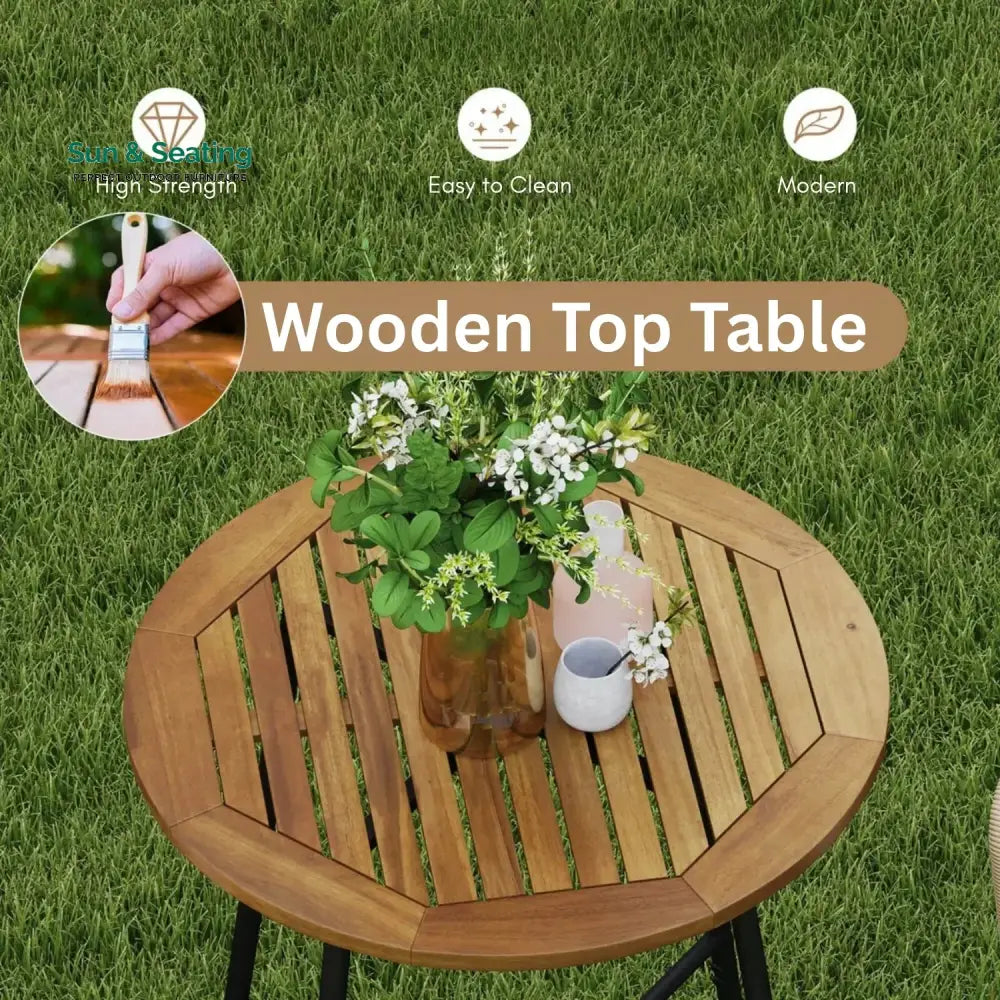 Gauravi Premium Outdoor Rope Bar Set With a High-Top Round Table Bar Set
