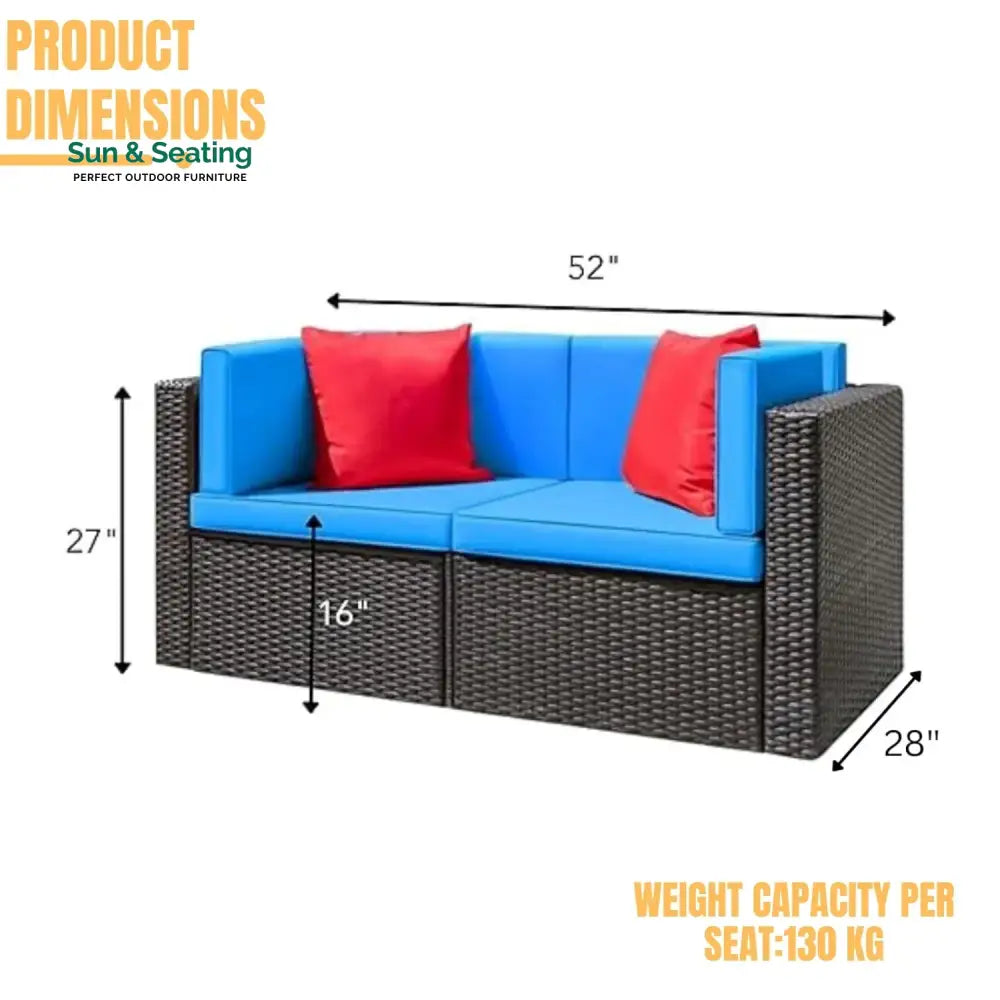 Gaurika Outdoor All-Weather Rattan Wicker Single Seater Sofa Sofa Set