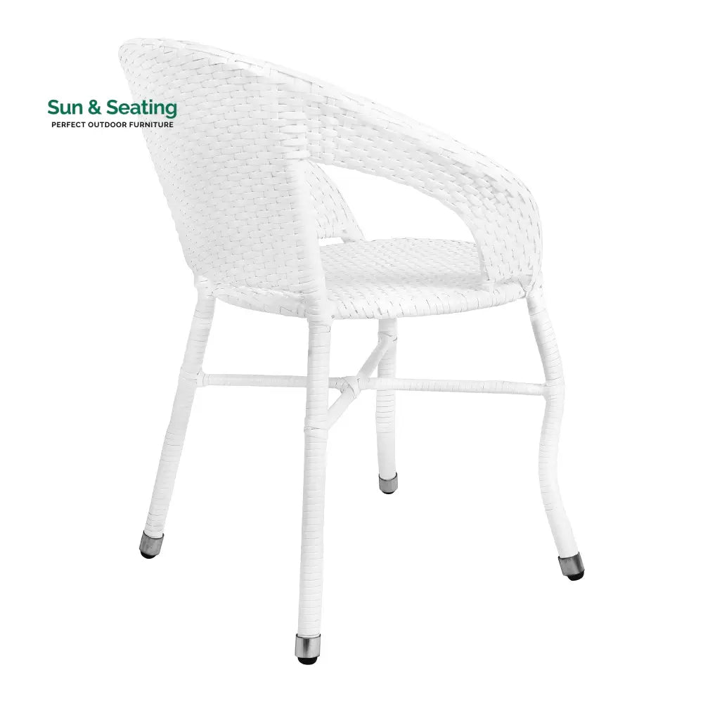 Gaya Outdoor Patio Seating Set 2 Chairs Set (White) Coffee Table Sets