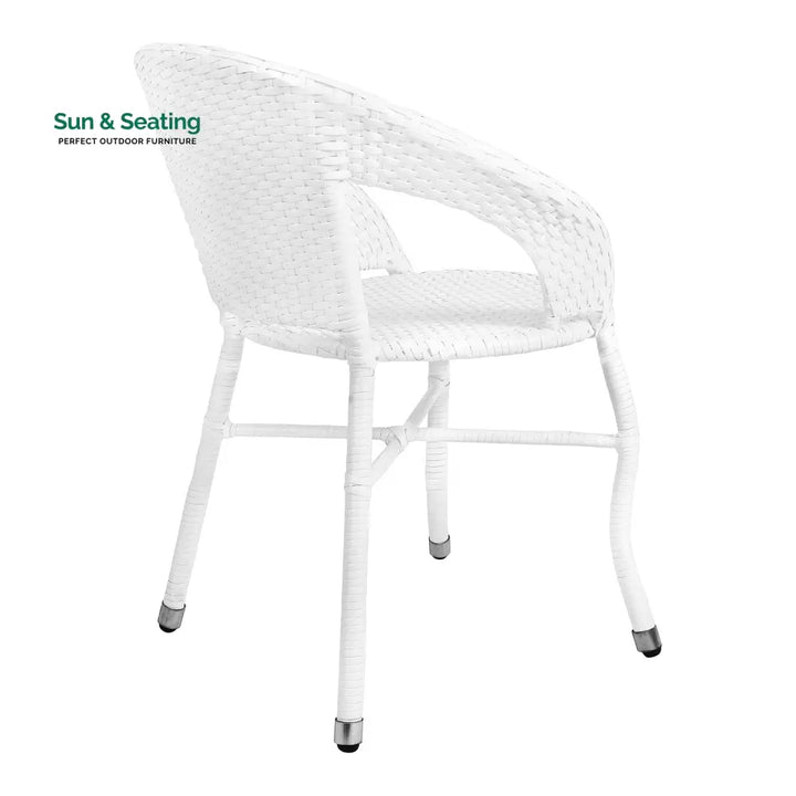 Gaya Outdoor Patio Seating Set 2 Chairs Set (White) Coffee Table Sets