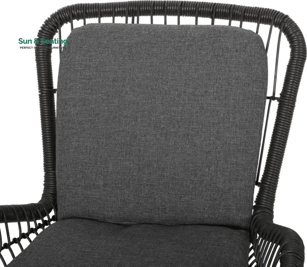 Geeks Outdoor Patio Seating Set 2 Chairs and 1 Table Set (Black) Coffee Table Sets