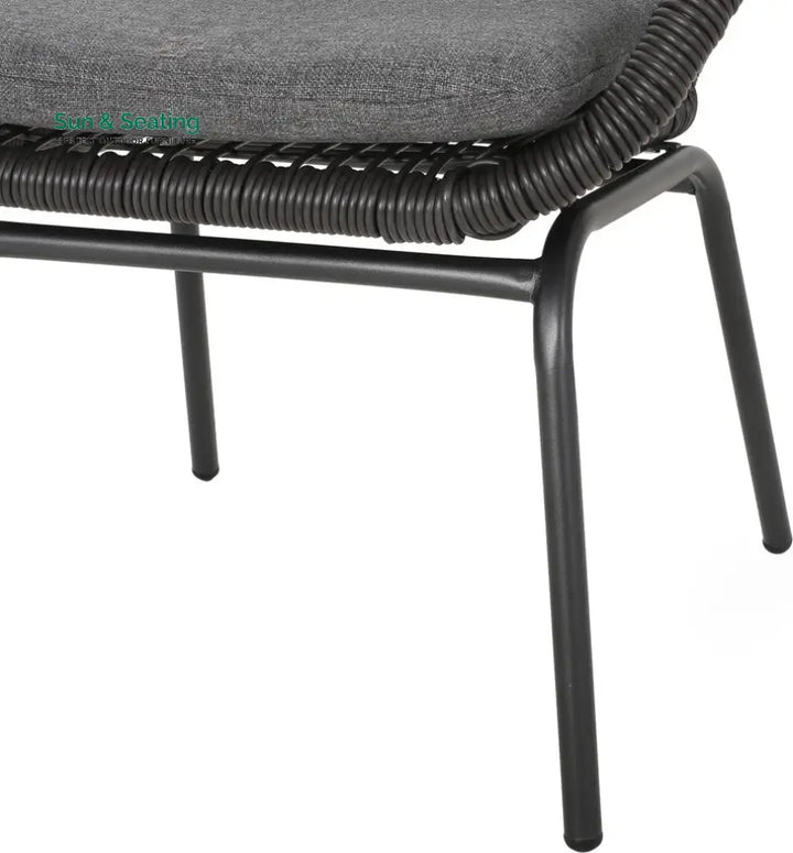 Geeks Outdoor Patio Seating Set 2 Chairs and 1 Table Set (Black) Coffee Table Sets