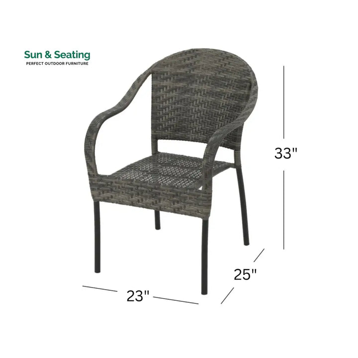Gelli Outdoor Garden Patio Dining Set 4 Chairs and 1 Table (Gray) Dining sets