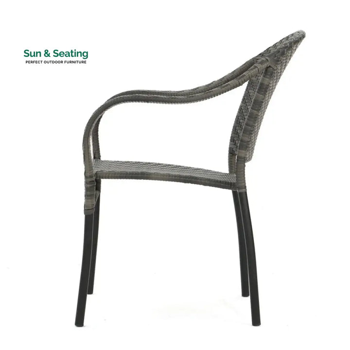 Gelli Outdoor Garden Patio Dining Set 4 Chairs and 1 Table (Gray) Dining sets