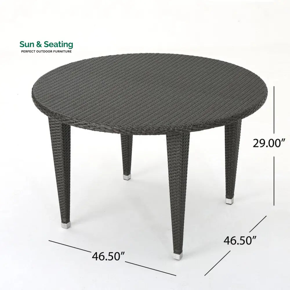 Gelli Outdoor Garden Patio Dining Set 4 Chairs and 1 Table (Gray) Dining sets