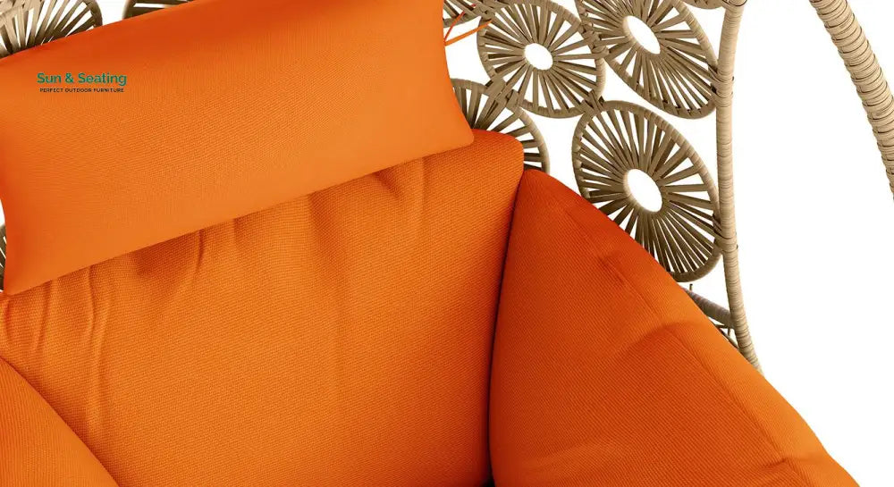 Genovese Single Seater Hanging Swing With Stand For Balcony Garden Swing (Cream) Swings