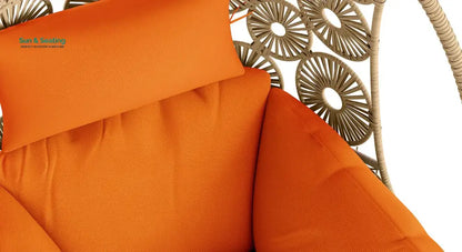 Genovese Single Seater Hanging Swing With Stand For Balcony Garden Swing (Cream) Swings