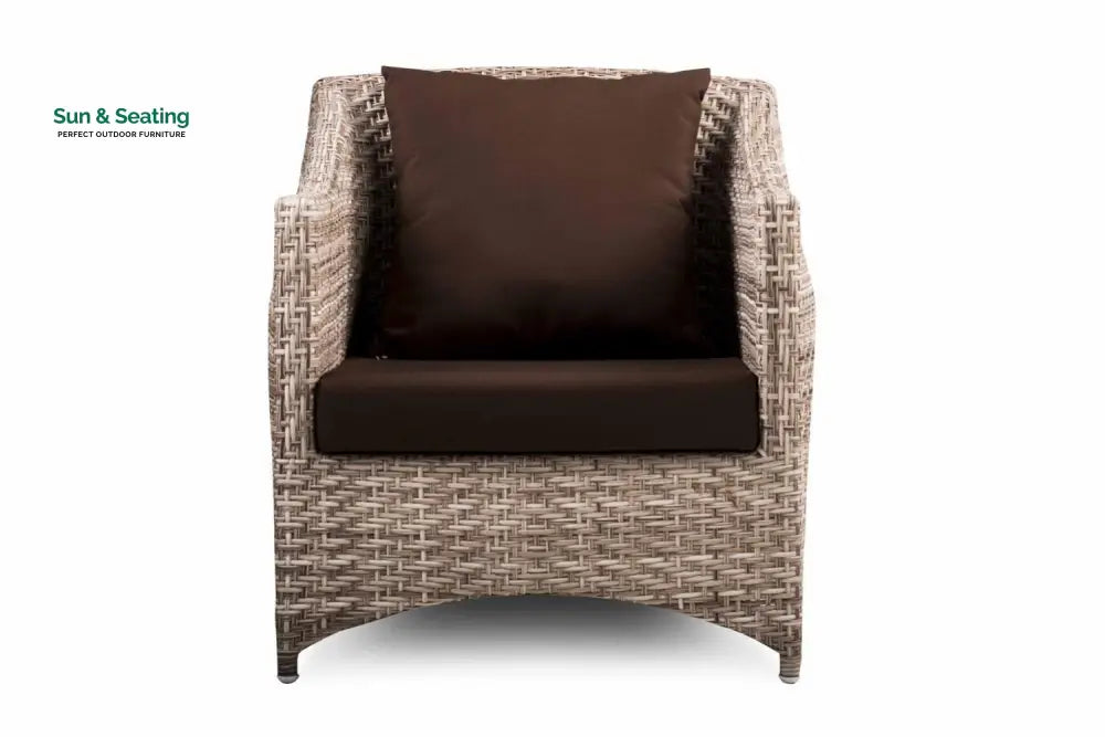 Gerardo Outdoor Sofa Set 2 Seater 2 Single seater 1 Center table (Seashell) Sofa Sets