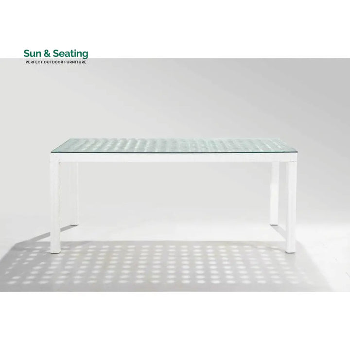 Germano Outdoor Patio Dining Set 6 Chairs and 1 Table (White) Dining sets